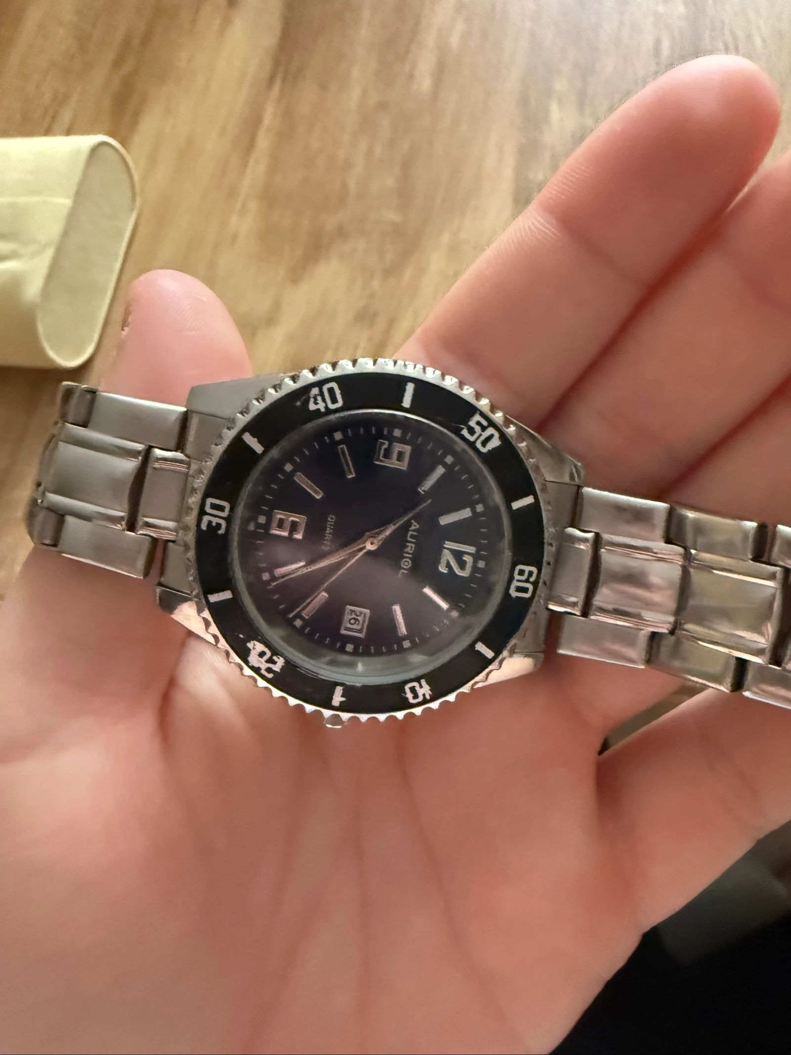 Men's auriol black and silver watch – photo 7